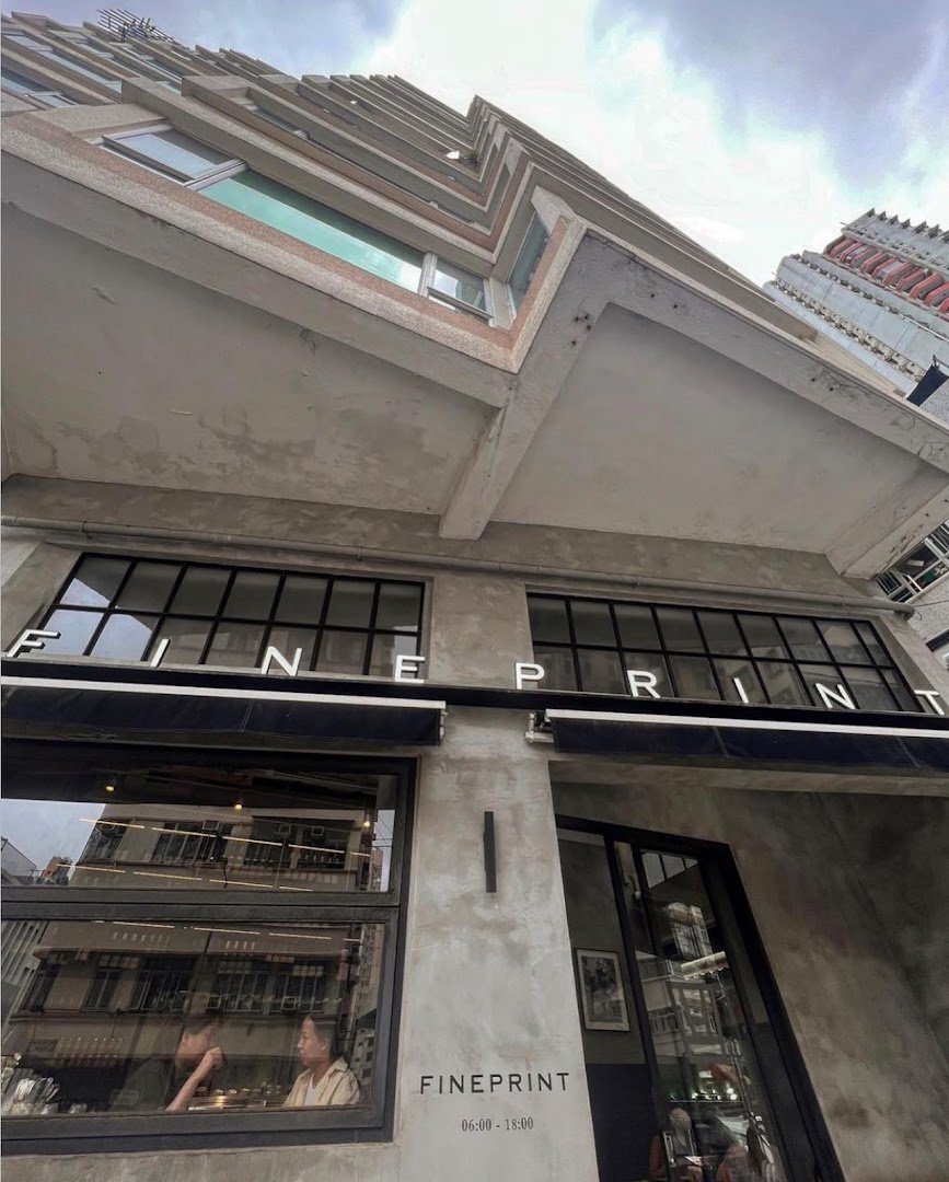 Storefront of FINEPRINT, specialty coffee shop in Hong Kong