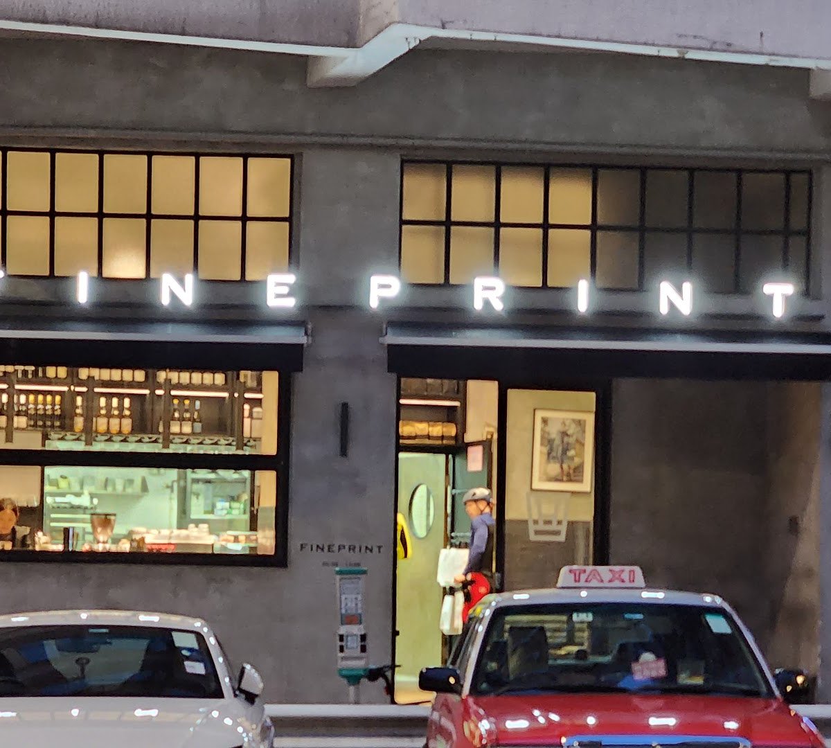 Storefront of FINEPRINT, specialty coffee shop in Hong Kong