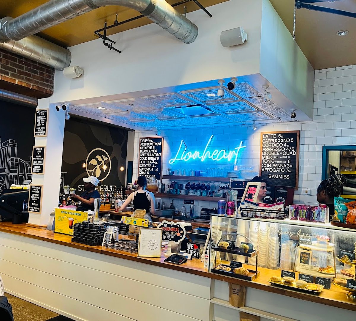Interior of Lion Heart Coffee, specialty coffee shop in Cleveland