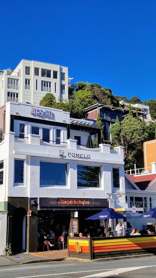 Storefront of Beach Babylon, specialty coffee shop in Wellington