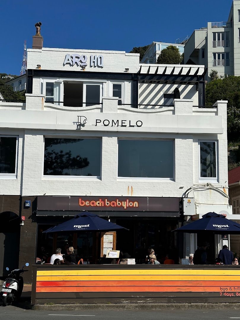 Storefront of Beach Babylon, specialty coffee shop in Wellington