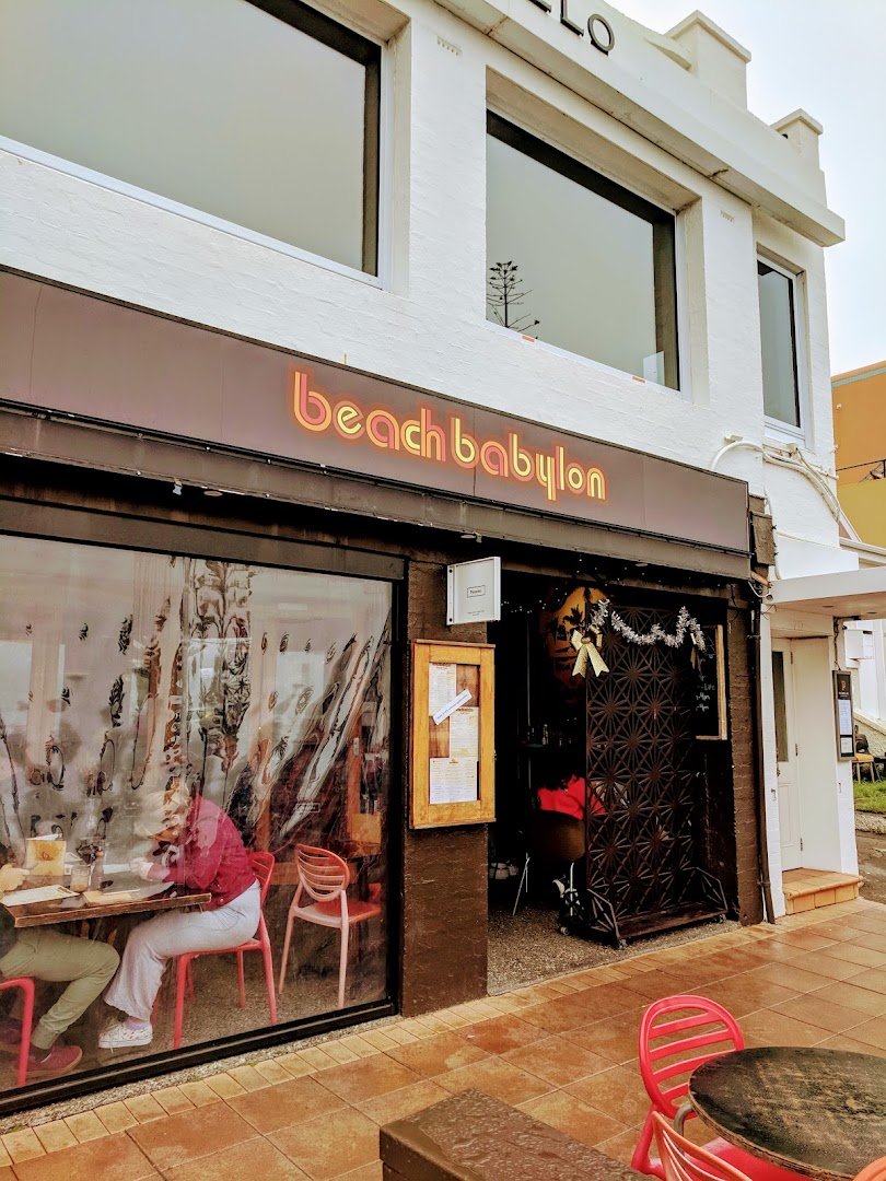 Storefront of Beach Babylon, specialty coffee shop in Wellington