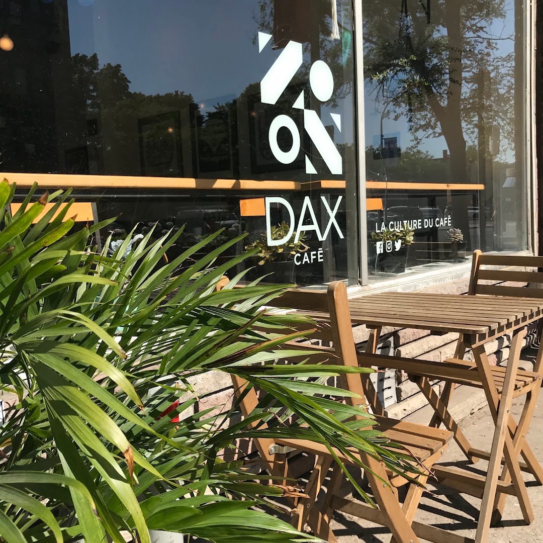 Storefront of Café DAX, specialty coffee shop in Montreal