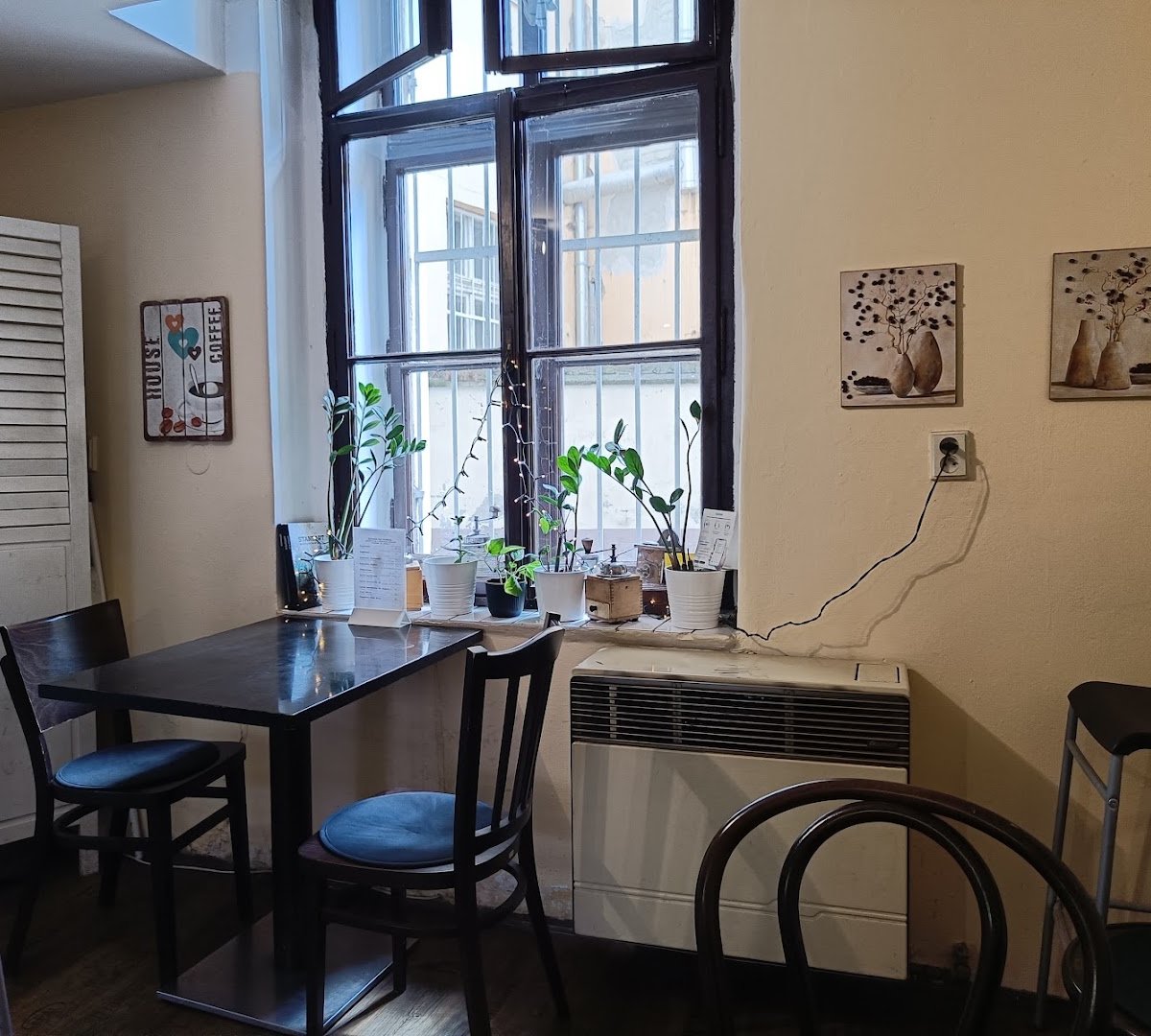 Interior of Caffé Triesté, specialty coffee shop in Prague