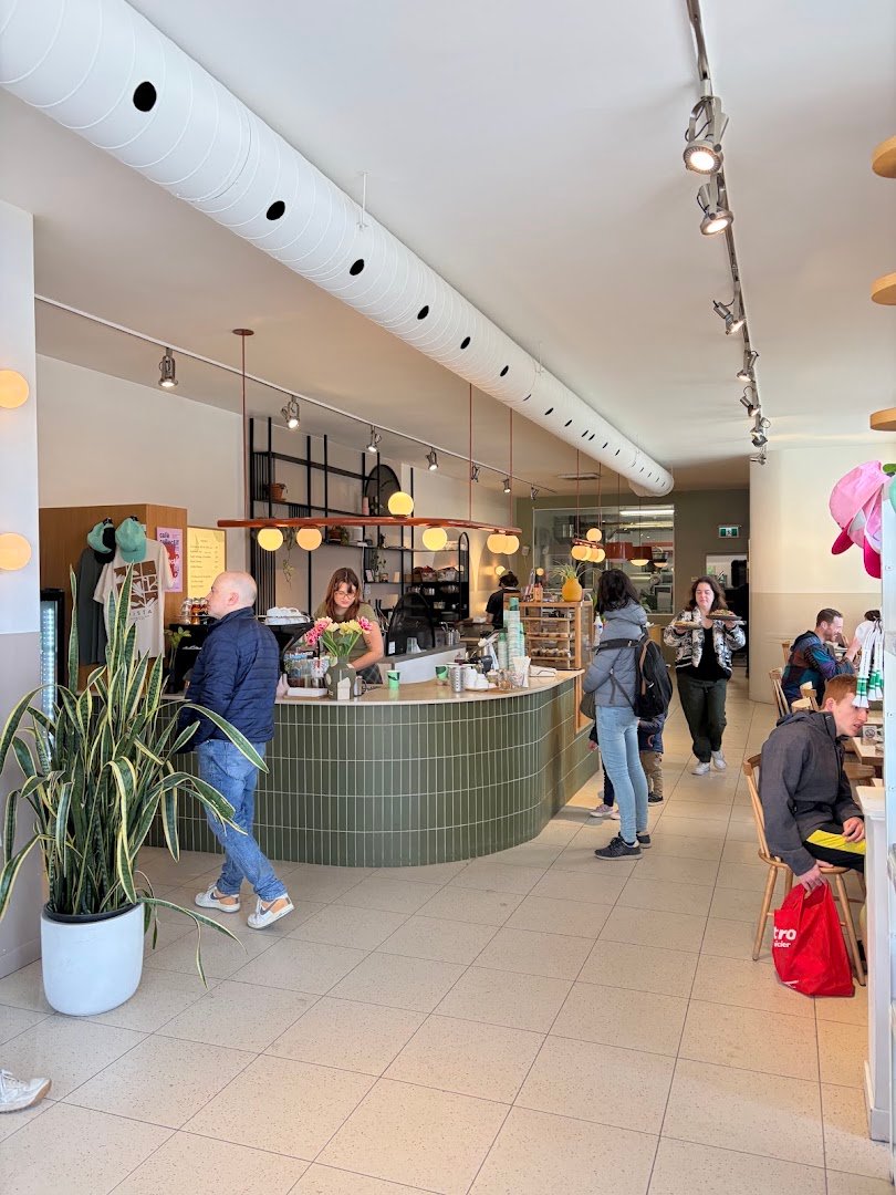 Interior of Café Pista, specialty coffee shop in Montreal