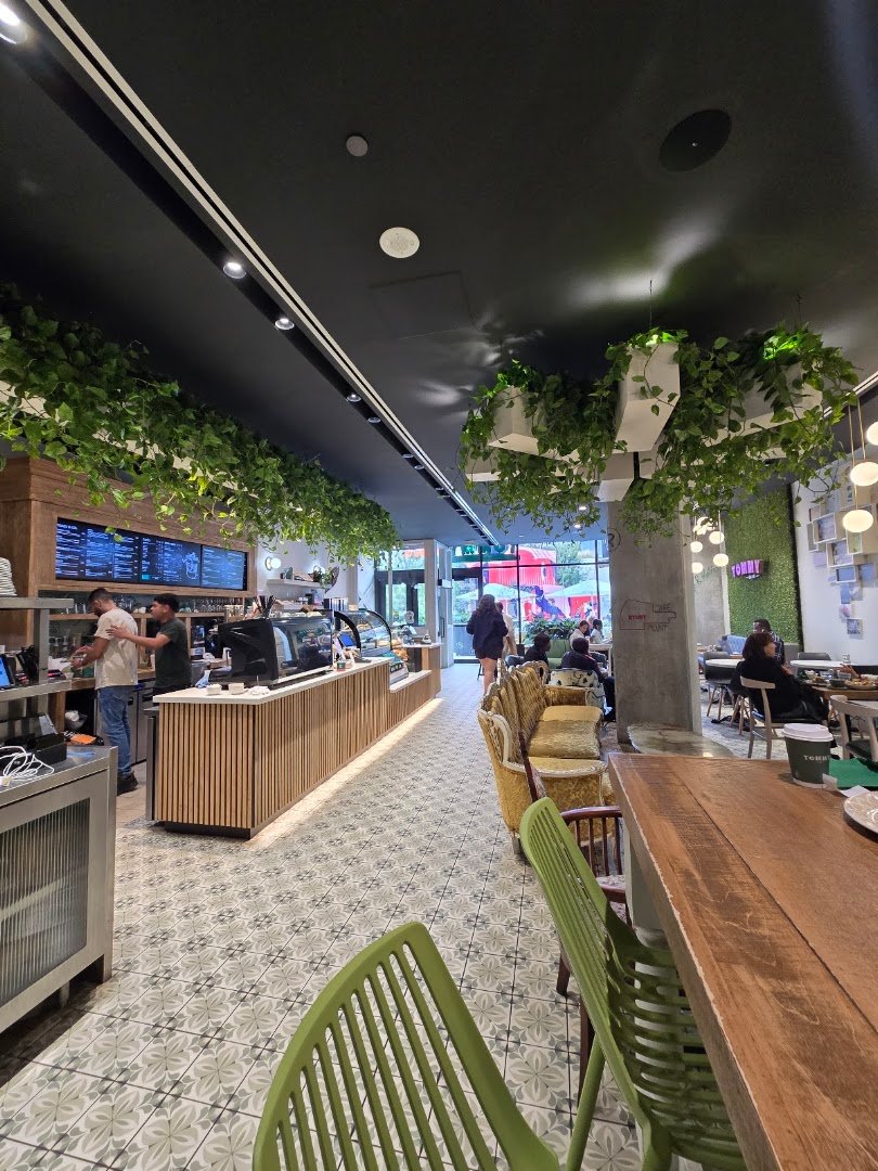Interior of Tommy Café, specialty coffee shop in Montreal