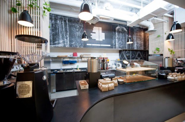 Interior of Sam James Coffee Bar - PATH, specialty coffee shop in Toronto