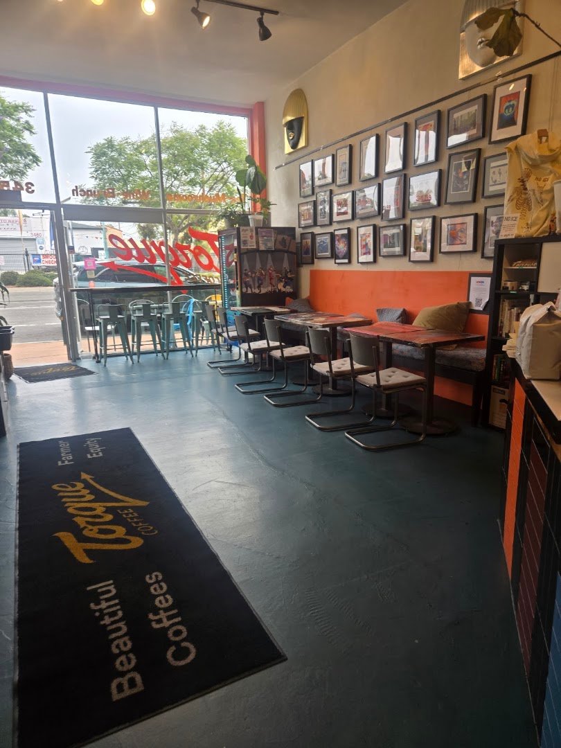 Interior of Torque Coffee, specialty coffee shop in San Diego