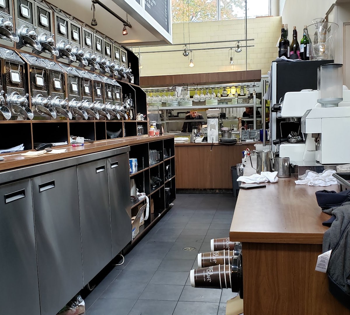 Interior of TOI, MOI & CAFÉ, specialty coffee shop in Montreal