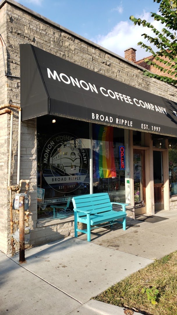 Storefront of Monon Coffee Company, specialty coffee shop in Indianapolis