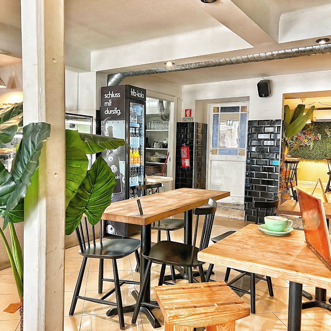Interior of Copenhagen Coffee Lab & Bakery, specialty coffee shop in Lisbon