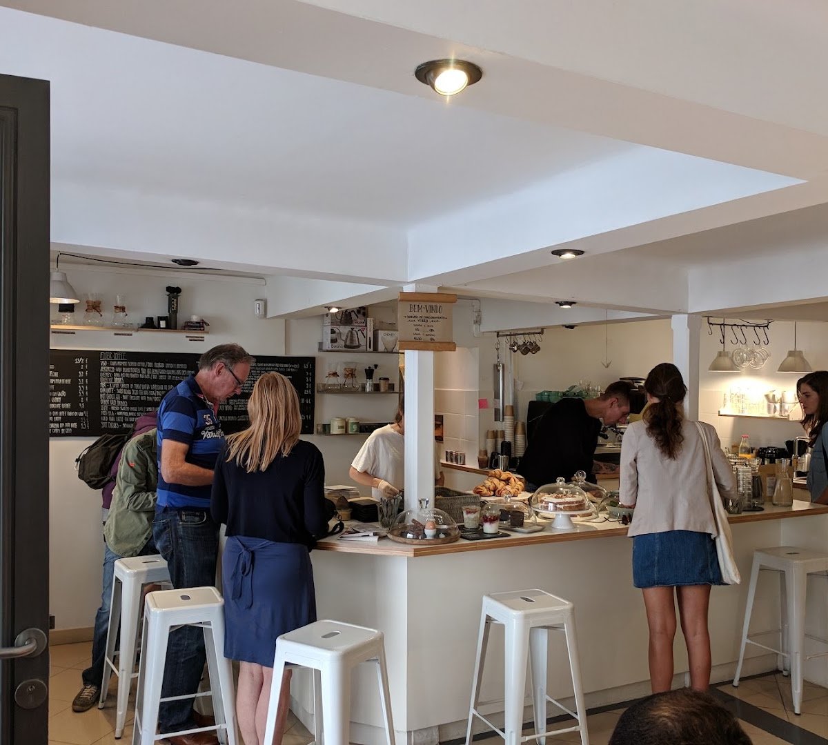 Interior of Copenhagen Coffee Lab & Bakery, specialty coffee shop in Lisbon