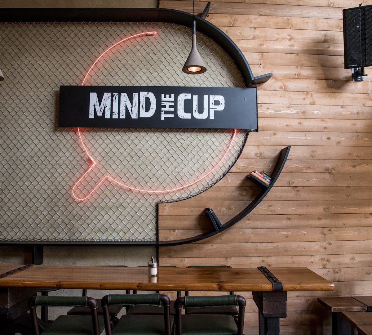 Interior of Mind The Cup, specialty coffee shop in Athens
