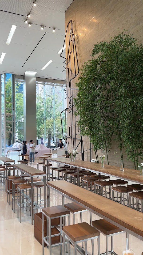 Interior of FourB, specialty coffee shop in Seoul