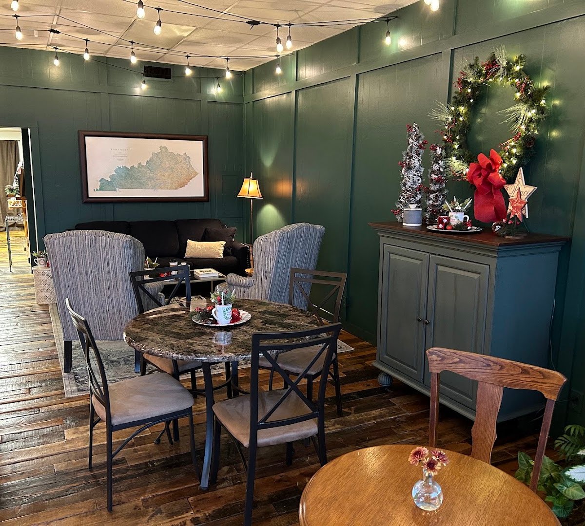 Interior of The Local Press Coffee, specialty coffee shop in Louisville