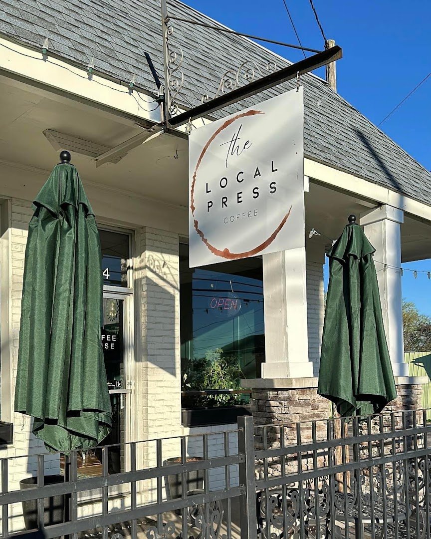Storefront of The Local Press Coffee, specialty coffee shop in Louisville