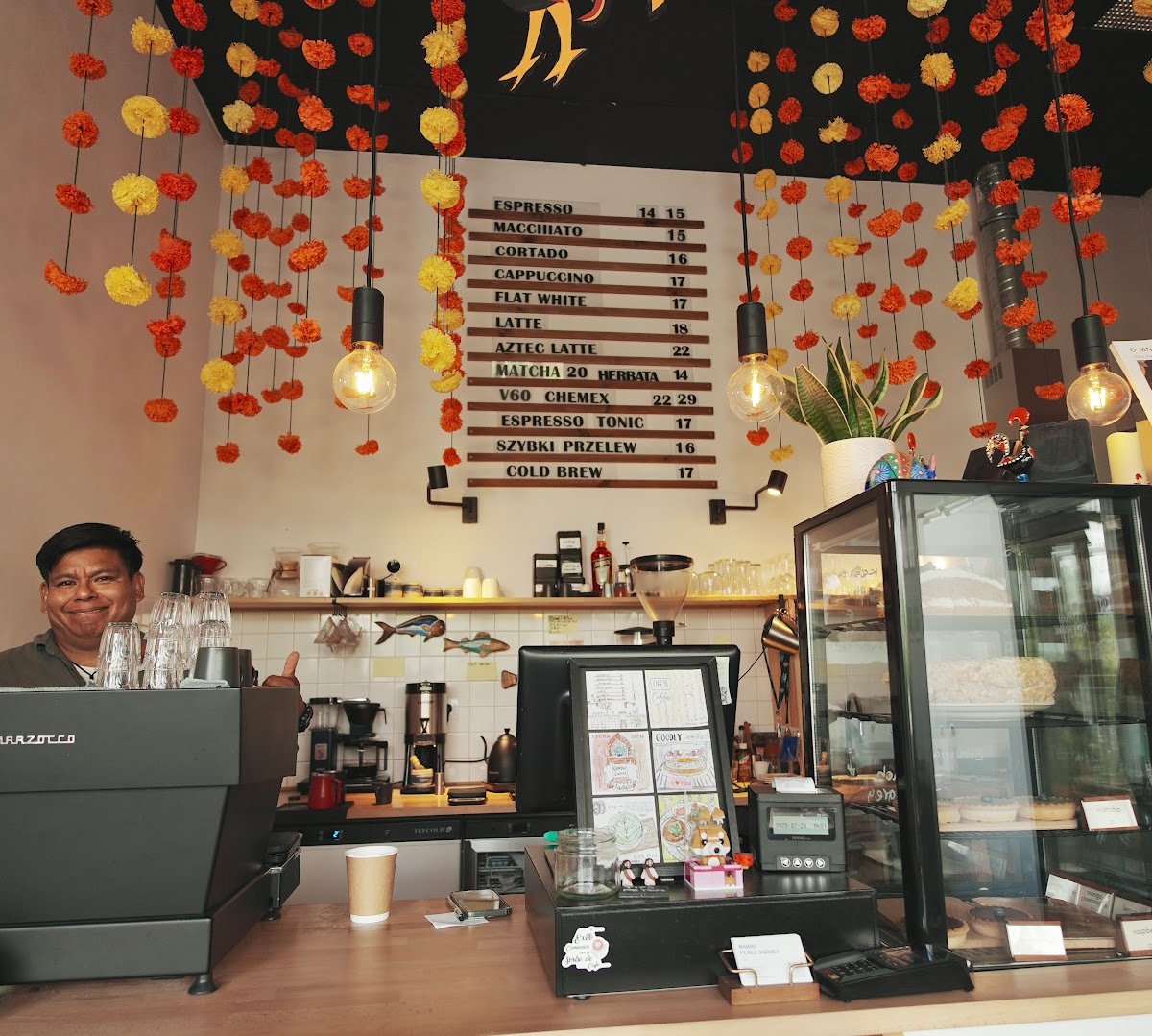 Interior of Goodly Specialty Coffee, specialty coffee shop in Warsaw