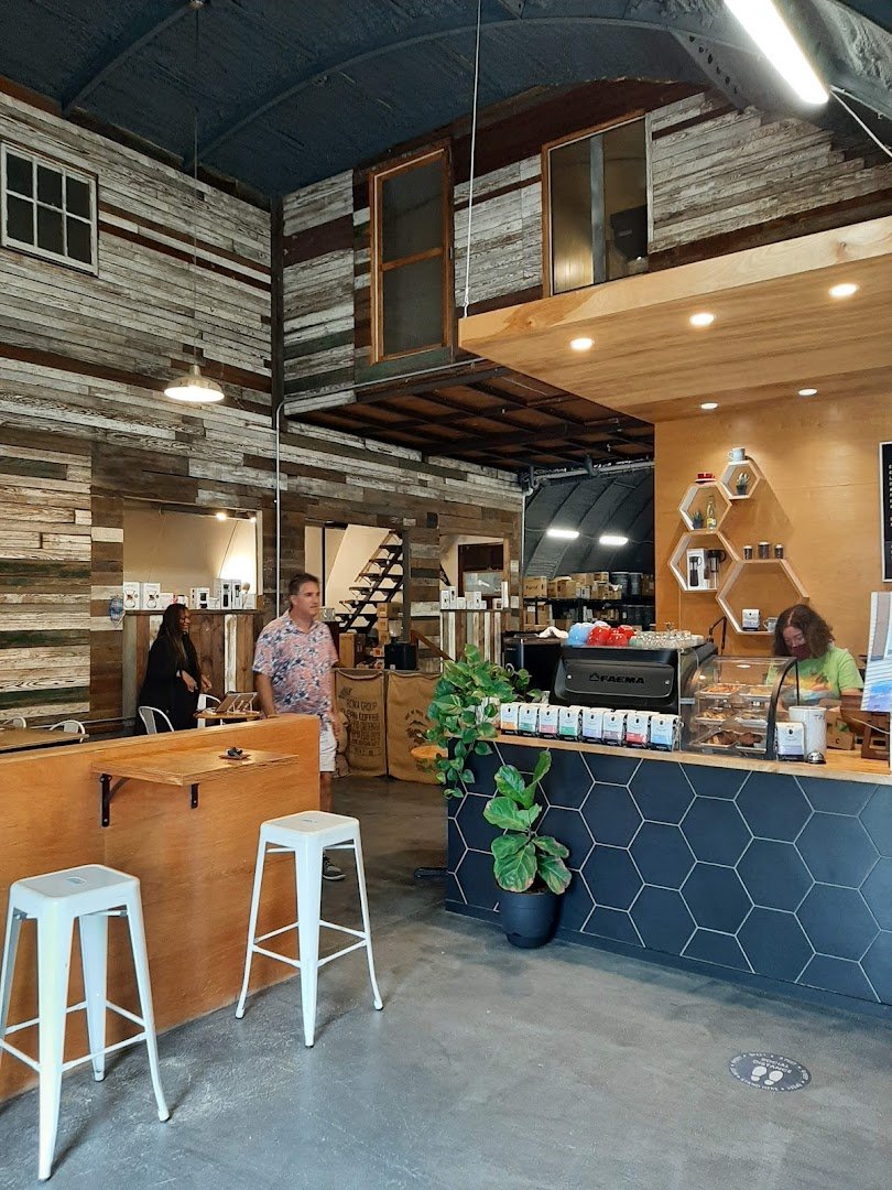 Interior of Mojo Coffee Roasters, specialty coffee shop in New Orleans