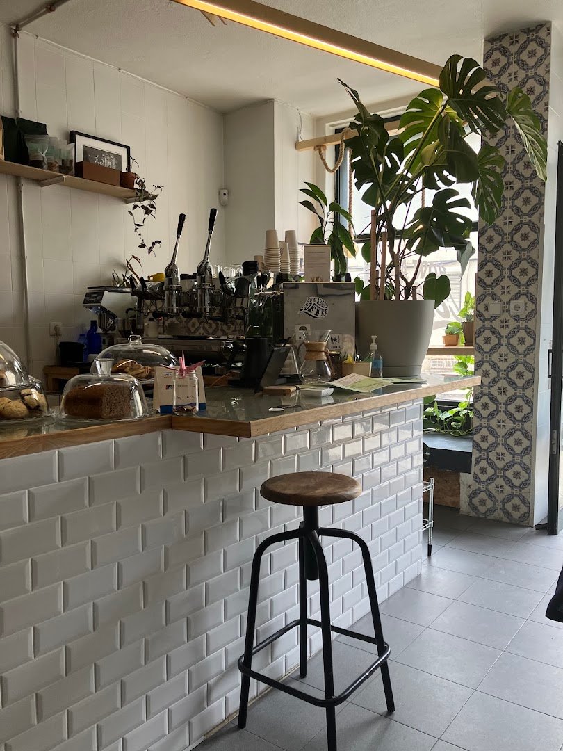 Interior of How About Coffee | Speciality Coffee & Co-Working, specialty coffee shop in Lisbon