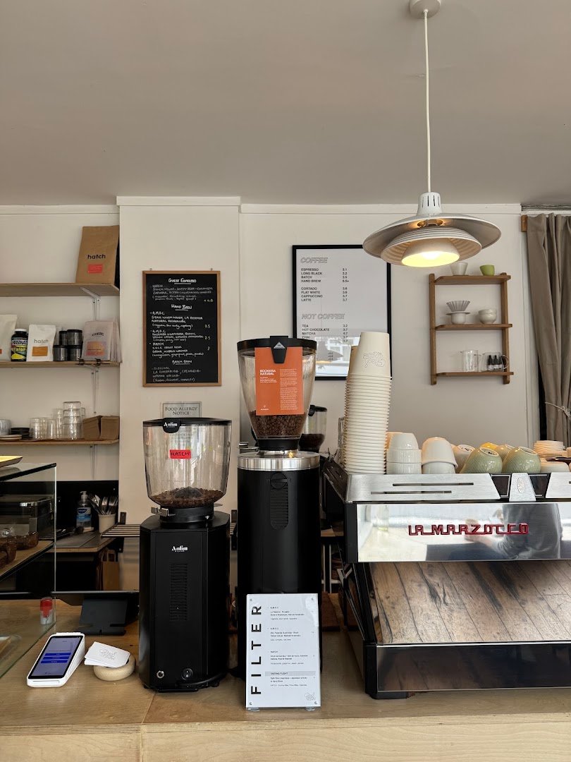 Interior of Oscillate Coffee, specialty coffee shop in Manchester