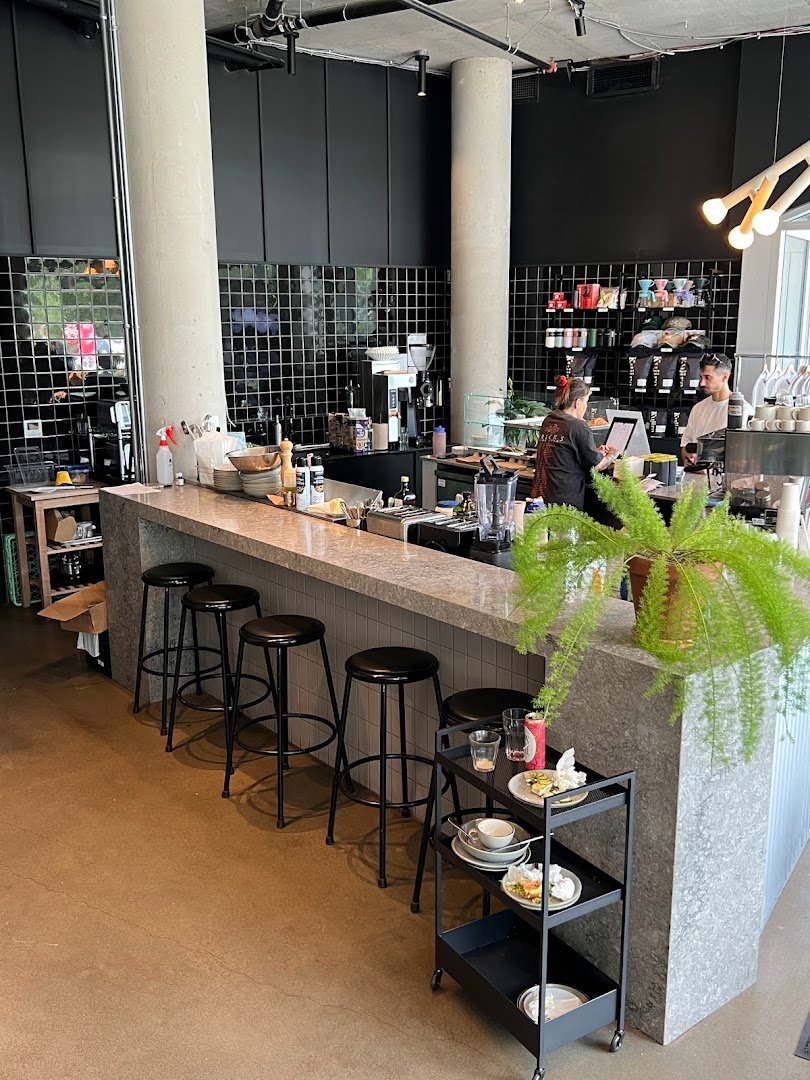 Interior of Café Kujira, specialty coffee shop in Montreal