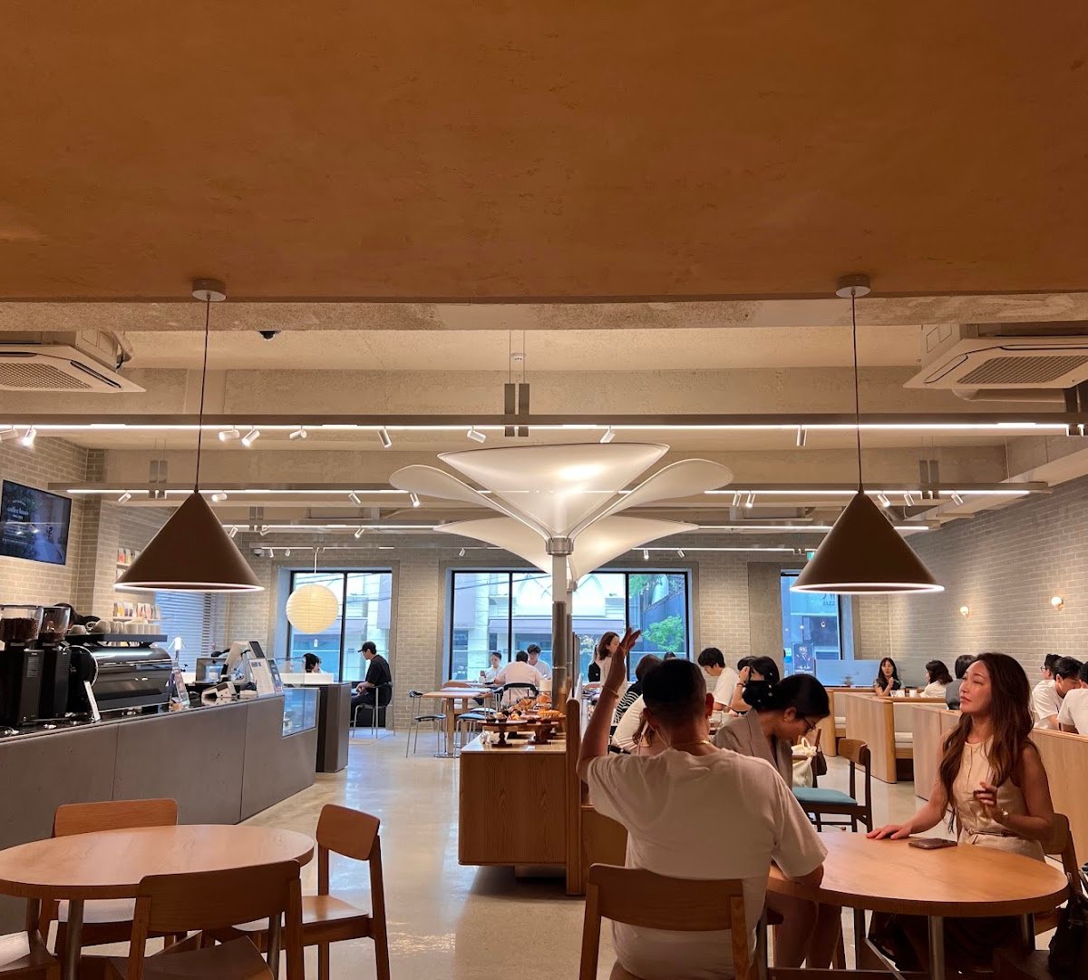 Interior of Lusso Barista Lab, Cheongdam, specialty coffee shop in Seoul