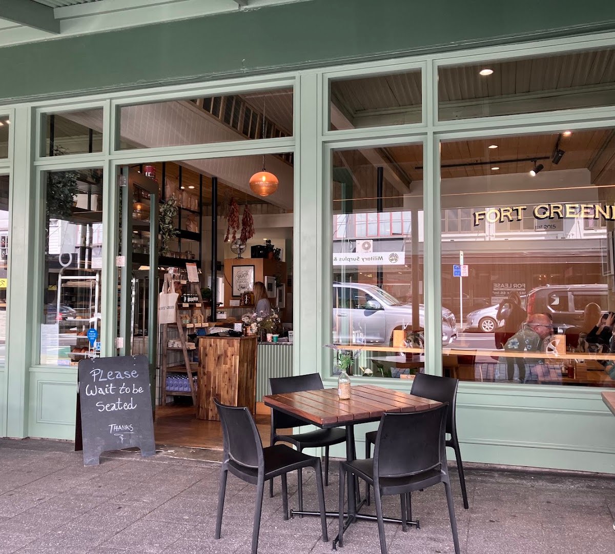 Storefront of Fort Greene, specialty coffee shop in Auckland