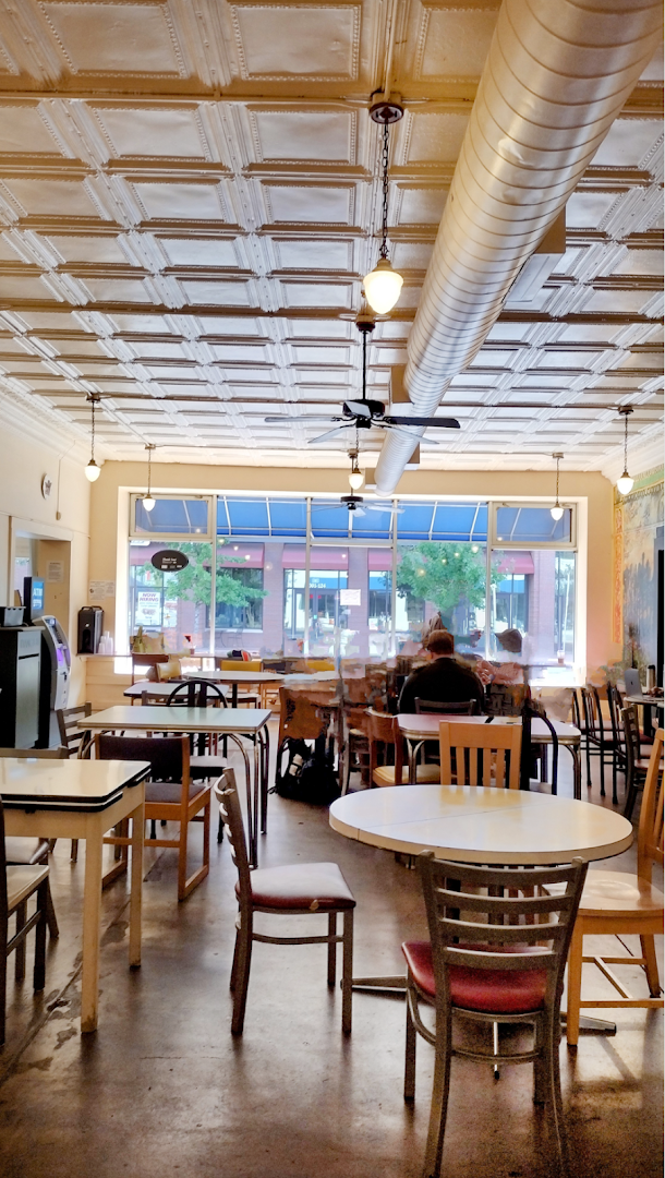Interior of Cup A Joe, specialty coffee shop in Raleigh-Durham