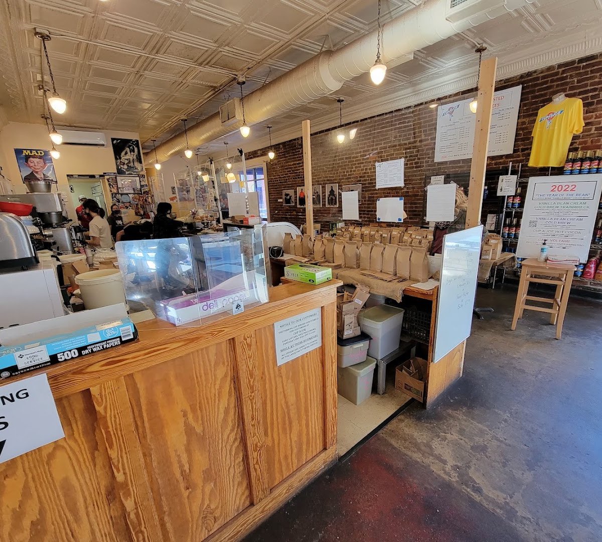 Interior of Cup A Joe, specialty coffee shop in Raleigh-Durham