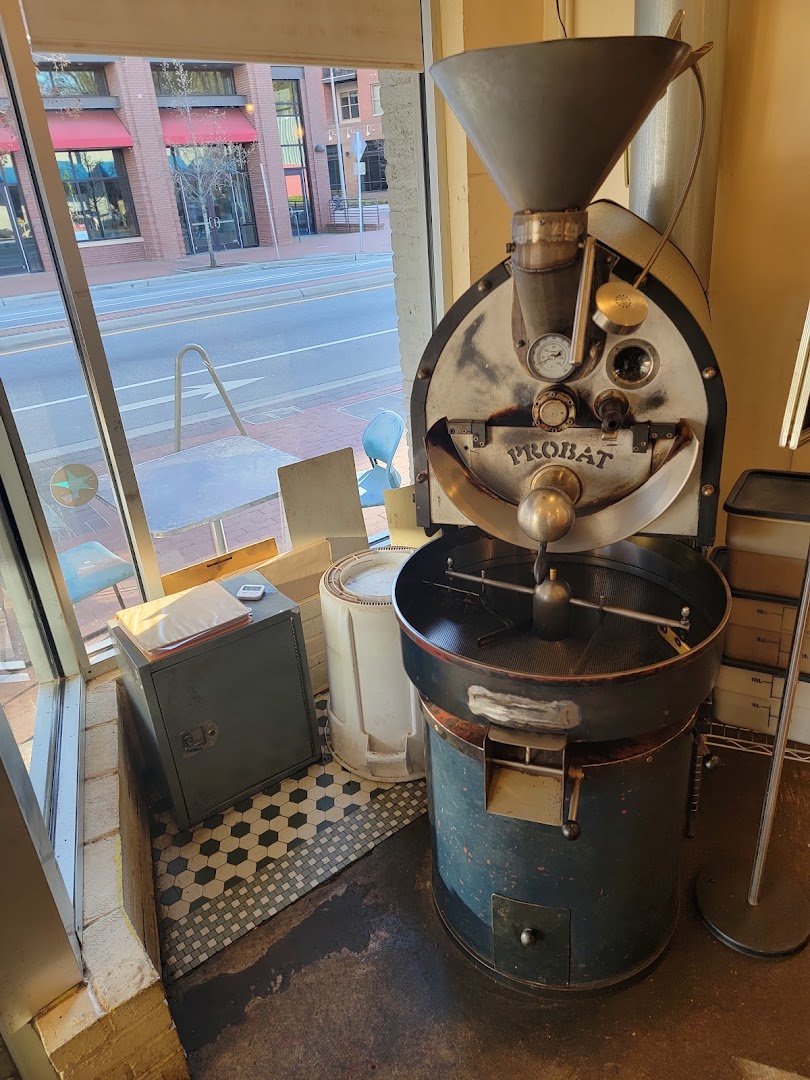 Interior of Cup A Joe, specialty coffee shop in Raleigh-Durham