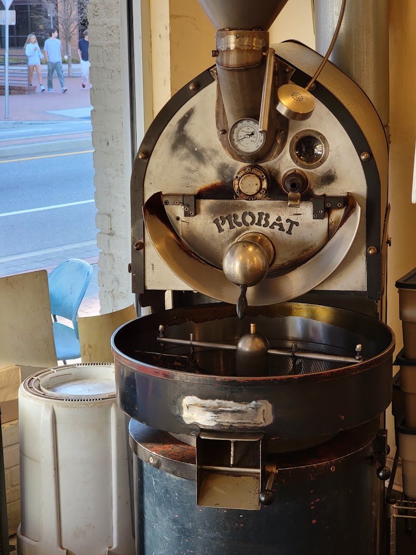 Interior of Cup A Joe, specialty coffee shop in Raleigh-Durham