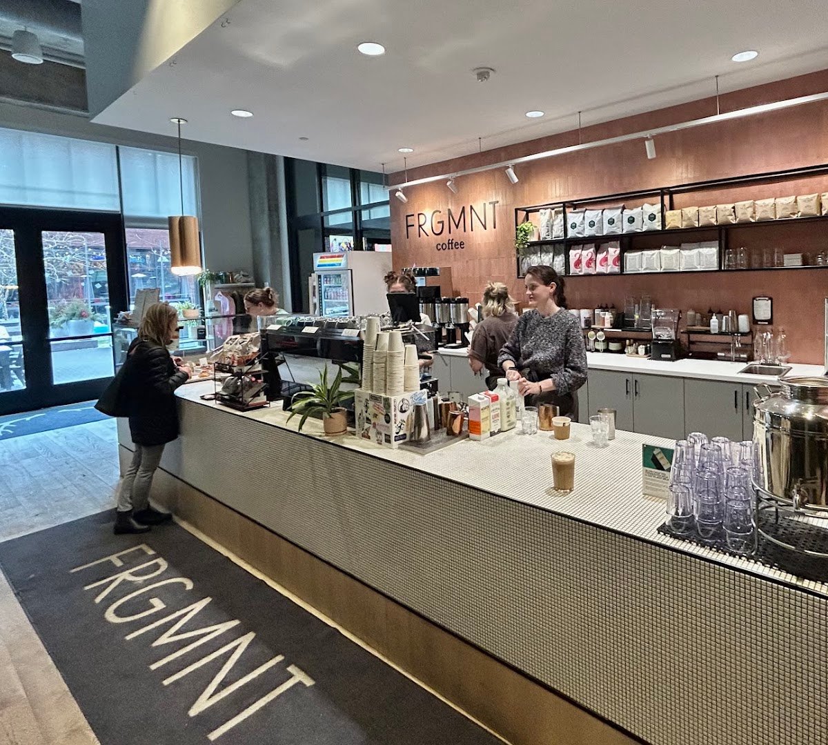 Interior of FRGMNT Coffee - North Loop, specialty coffee shop in Minneapolis