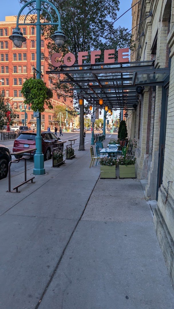 Storefront of Colectivo Coffee Third Ward, specialty coffee shop in Milwaukee