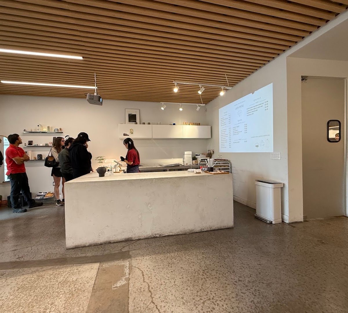 Interior of Kin Bakeshop, specialty coffee shop in Santa Barbara