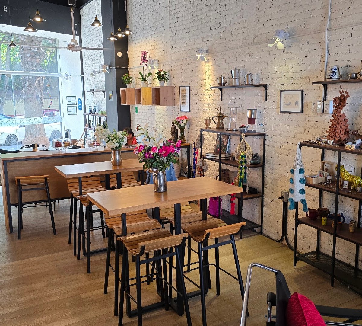 Interior of Padre Café, specialty coffee shop in Mexico City