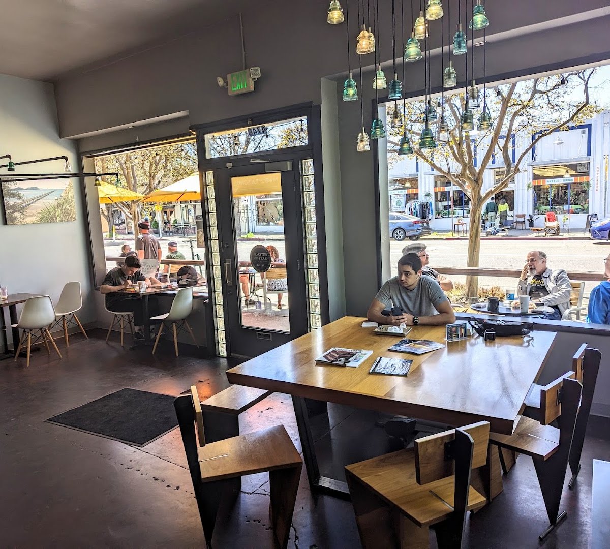 Interior of Chocolate Fish Coffee Roasters, specialty coffee shop in Sacramento