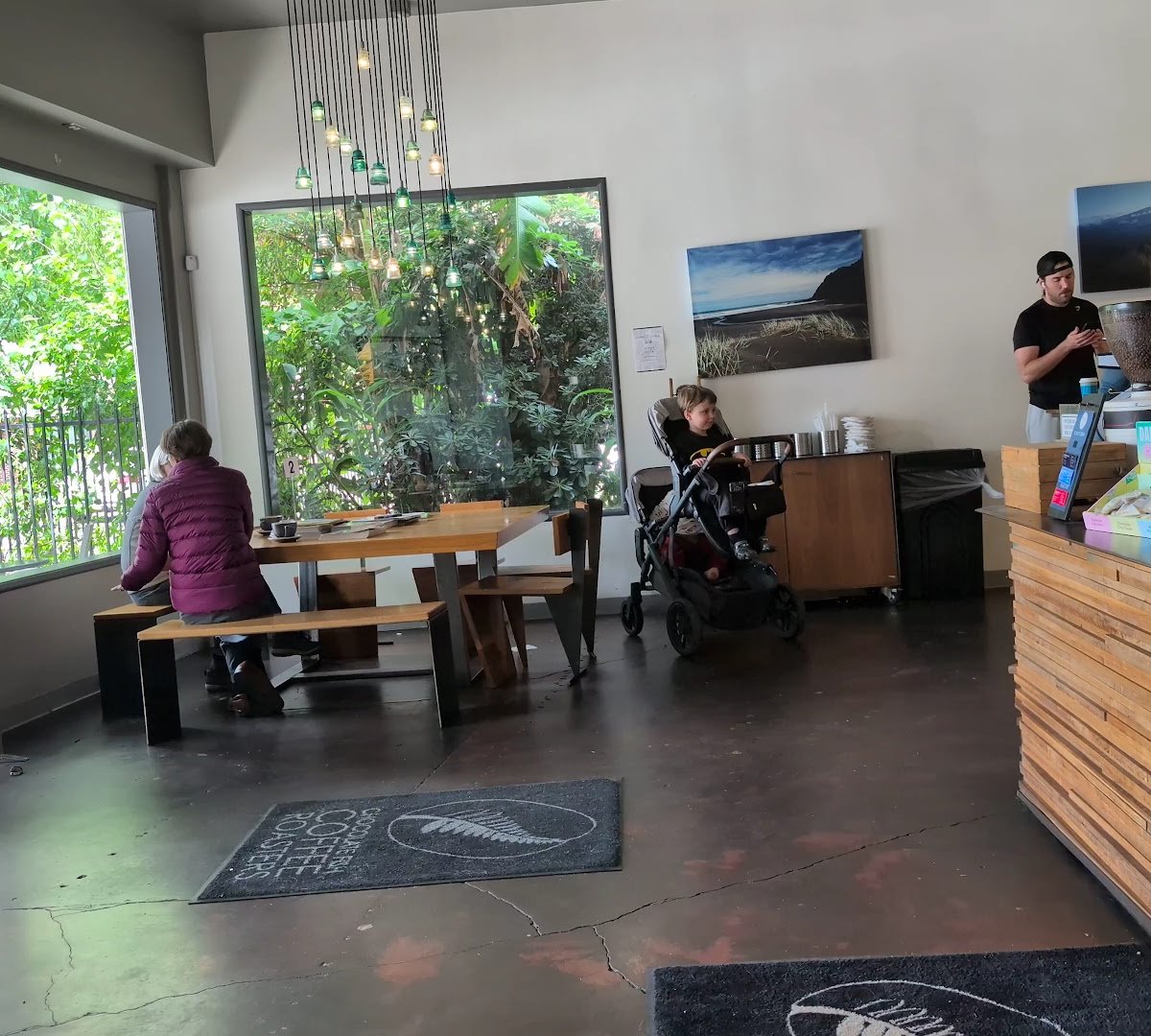 Interior of Chocolate Fish Coffee Roasters, specialty coffee shop in Sacramento