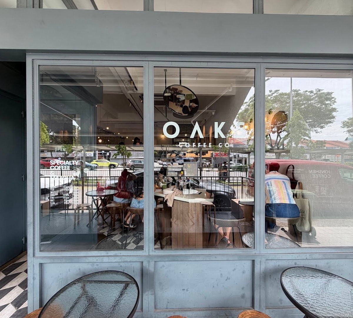 Storefront of Oaks Coffee Co., specialty coffee shop in Singapore