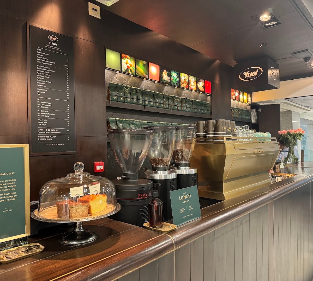 Interior of Fuel Espresso, specialty coffee shop in Hong Kong