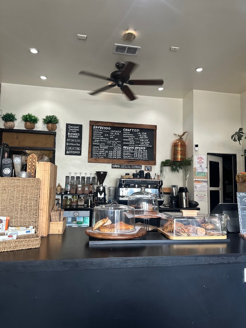 Interior of Kakawa Coffee, specialty coffee shop in San Diego