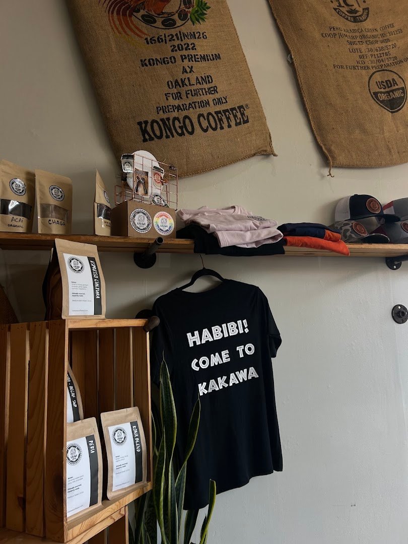 Interior of Kakawa Coffee, specialty coffee shop in San Diego