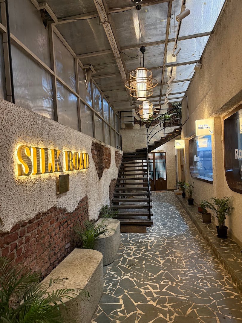 Interior of Silk Road Coffee Company Experience Center, specialty coffee shop in Mumbai