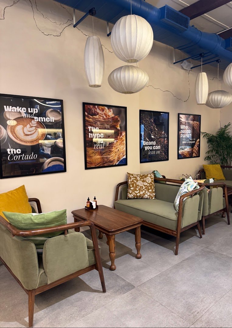 Interior of Silk Road Coffee Company Experience Center, specialty coffee shop in Mumbai
