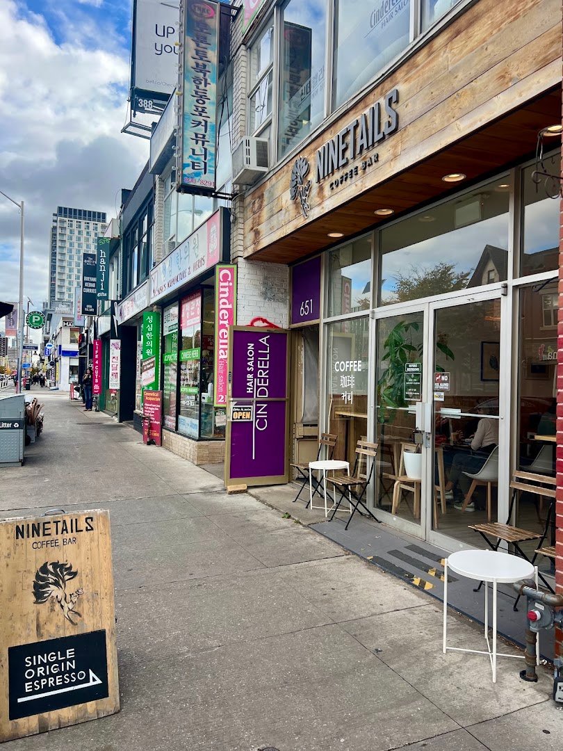 Storefront of Ninetails Coffee | Bloor, specialty coffee shop in Toronto