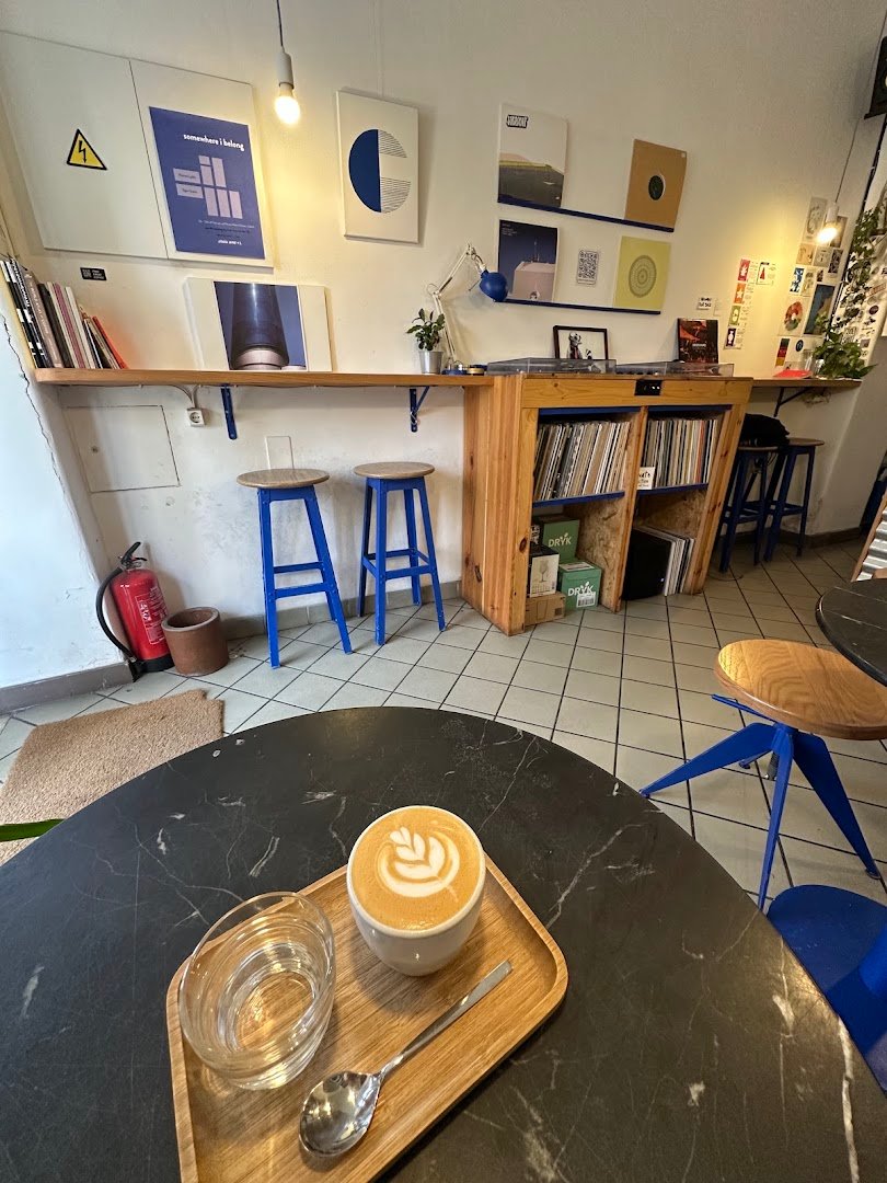 Interior of Clube Caffeine, specialty coffee shop in Lisbon
