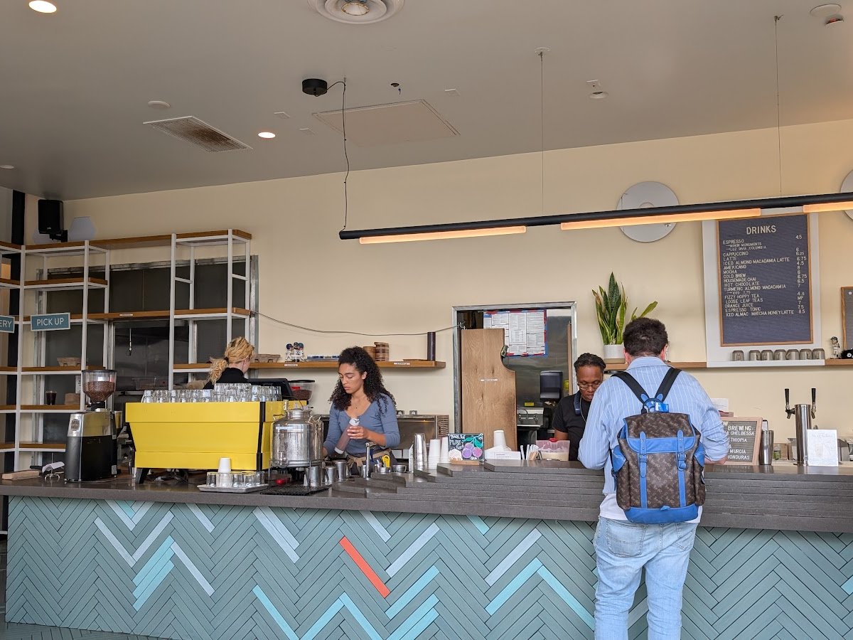 Interior of Go Get Em Tiger, specialty coffee shop in Los Angeles