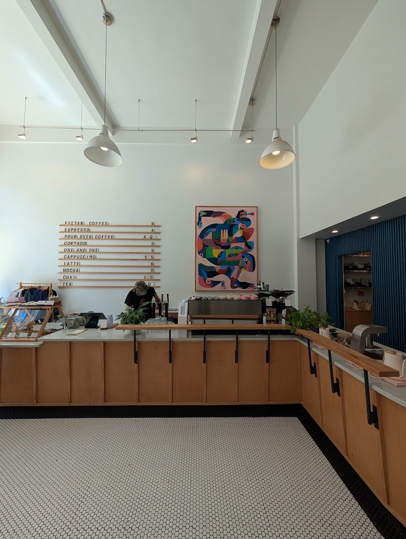 Interior of Passenger Flagship Cafe, specialty coffee shop in Lancaster
