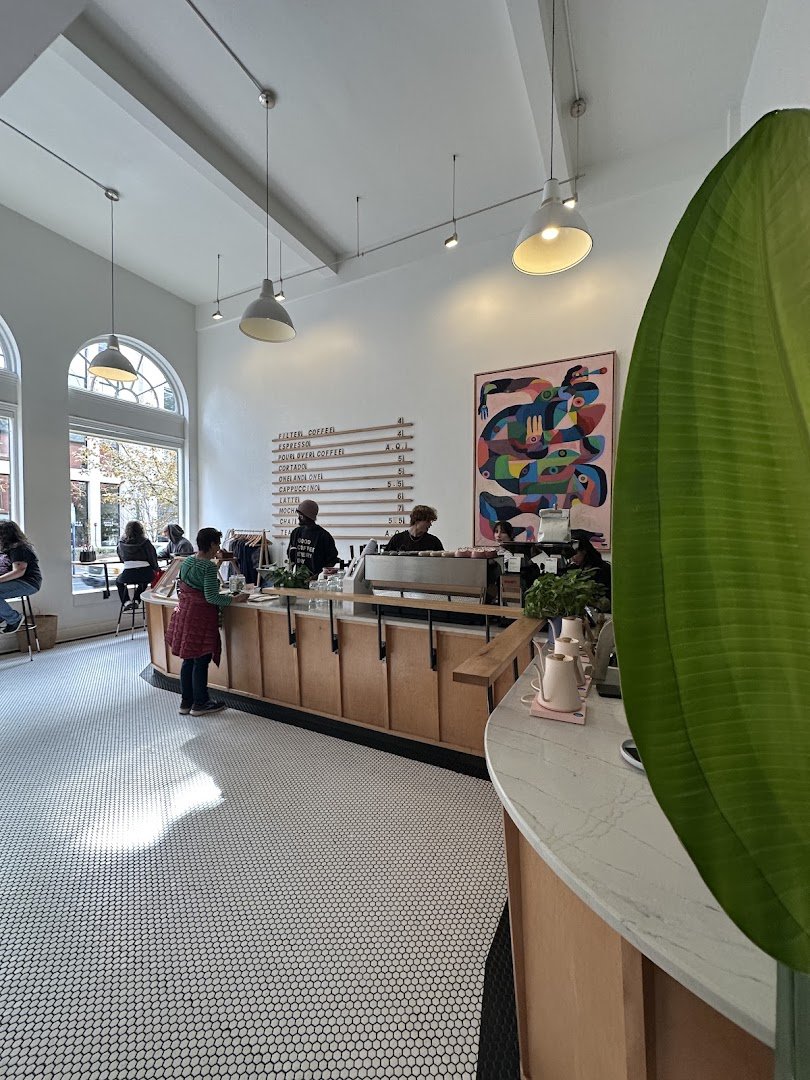 Interior of Passenger Flagship Cafe, specialty coffee shop in Lancaster
