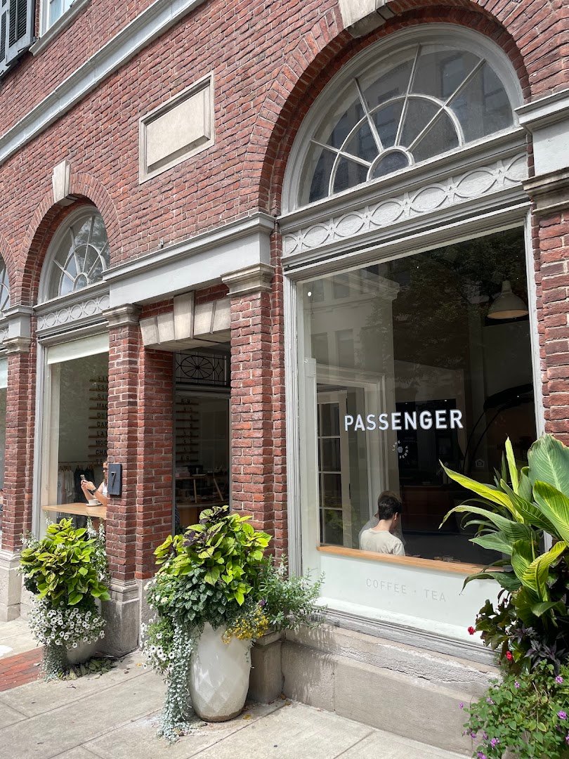Storefront of Passenger Flagship Cafe, specialty coffee shop in Lancaster