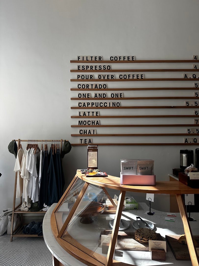 Interior of Passenger Flagship Cafe, specialty coffee shop in Lancaster